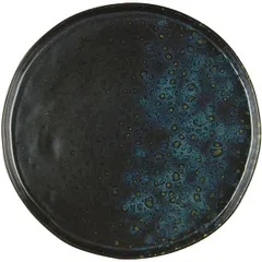 Тарелка «Фобос» мелкая керамика D=26,5см черный,синий