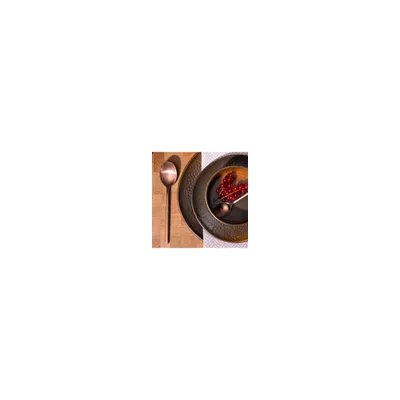 Ложка чайная «Саппоро бэйсик» сталь нерж. ,L=13,9см роз. золото,матовый, изображение 9