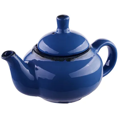 Чайник заварочный «Синий крафт» керамика 400мл D=70,H=102,L=180мм голуб., изображение 2