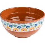 Салатник «Арабеск» пластик 0,8л D=155,H=80мм голуб.,коричнев.