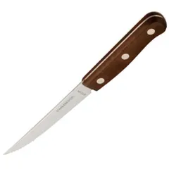 Нож для стейка сталь нерж.,дерево ,L=115/215,B=16мм тем.корич.,металлич.