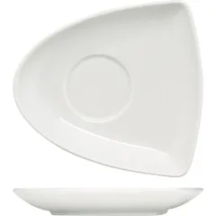 Triangular saucer “Enjoy”  porcelain , L=15, B=14.1 cm  white