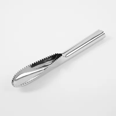 Нож для чистки рыбы (скребок) сталь нерж. ,L=240/120,B=35мм металлич.