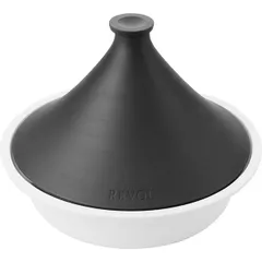 Tagine with lid “Revolution 2” ceramics 3l D=32,H=21.5cm black,matte