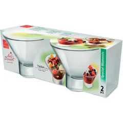 Креманка «Эпсилон» стекло 375мл D=128/60,H=90мм прозр., изображение 3