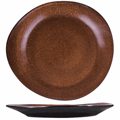 Plate “Milky Way terracotta”  porcelain ,H=3,L=32,B=29cm terracotta, black