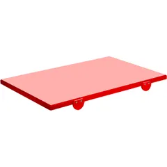 Cutting board with stop polyethylene ,H=2,L=60,B=40cm red