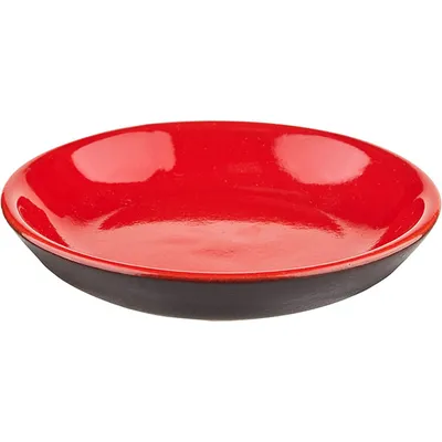 Тарелка «Кармин» без полей керамика D=10см красный,черный, изображение 2