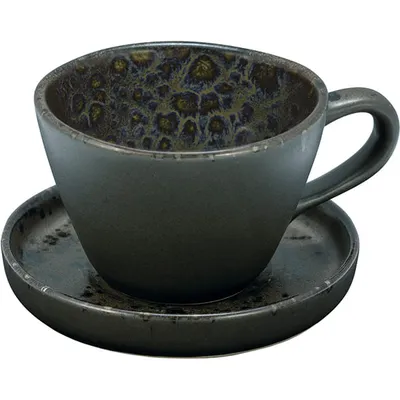 Чайная пара «Фобос» керамика 230мл D=120,H=65мм черный, Цвет: Черный