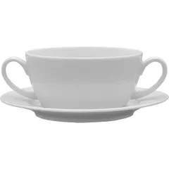 Чашка бульонная «Надя» фарфор 300мл белый