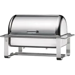 Food warmer with lid with burner holder GN1/1  stainless steel.