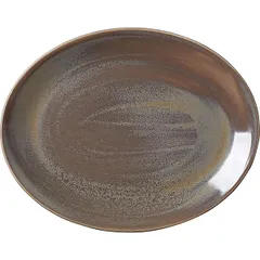 Dish “Revolution Granite” oval  porcelain , H=27, L=340, B=270mm  gray, brown.