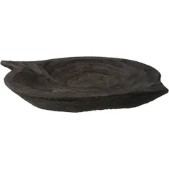 Блюдо «Ольха» темный дуб ,H=30,L=185,B=130мм тем.дерево, изображение 2