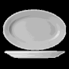 Блюдо «Граффити» овальное фарфор ,H=30,L=350,B=365мм белый