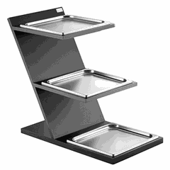 Rack for trays 3 levels with cooling , H=63, L=73, B=38cm