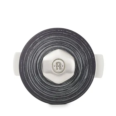 Кастрюля для сервировки с крышкой «Революшн» керамика D=10,5см белый,черный, изображение 2