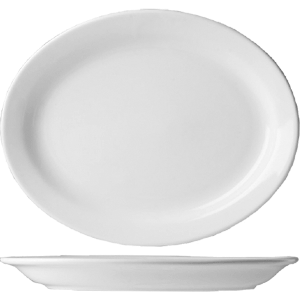 Блюдо «Акапулько» овальное фарфор ,H=45,L=395,B=305мм белый