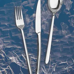 Вилка столовая «Аляска» сталь нерж. ,L=200/60,B=4мм металлич., изображение 3