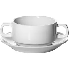 Бульонная пара «Кунстверк» фарфор 300мл D=105,H=60мм белый