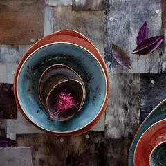 Тарелка «Крафт Терракота» мелкая фарфор ,H=37,L=305,B=275мм терракот, изображение 2