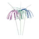 Трубочки со сгибом «Пальма»[50шт] полипроп.,фольга D=5,L=240мм разноцветн.