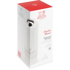 Мельница для соли «Аляска» электрическая (батарейки) акрил D=5,H=17см белый, изображение 2