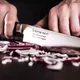 Нож кухонный «Осака» односторонняя заточка сталь нерж.,полиоксиметилен ,L=26,5/15см, Материал: Сталь нержавеющая, Длина (мм): 265, Длина вторая (мм): 150, изображение 5