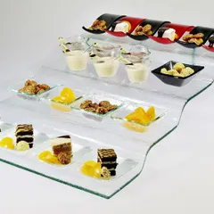 Горка фуршетная 4 ступеньки стекло ,H=12,L=67,B=40см прозр., изображение 2