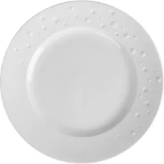 Plate “Water pearl” porcelain D=255,H=30mm white