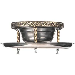 Набор для подачи саджа без крышки 2 предмета сталь нерж.,тефлон D=34,H=23см золотой, изображение 4