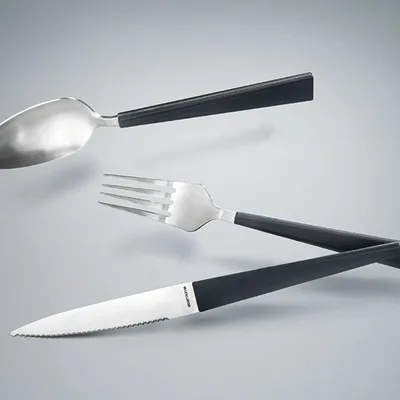 Нож для стейка «Трапе» сталь нерж.,пластик ,L=230/110,B=17мм металлич.,черный, изображение 4