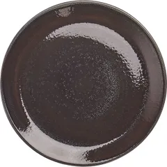 Plate “Revolution Granite” small  porcelain  D=30, H=2cm  gray, brown.