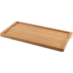Подставка для блюда для стейка бамбук ,H=17,L=400,B=192мм деревян.