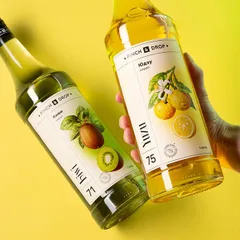 Сироп «Юдзу» Pinch&Drop стекло 1л D=85,H=330мм желт., изображение 3