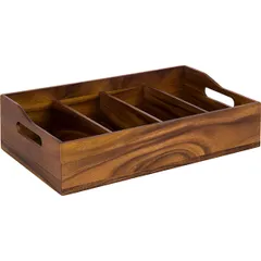 Cutlery storage container  acacia , H=13, L=51, B=28 cm  brown.