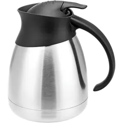 Coffee pot-thermos stainless steel, plastic 1l ,H=18.5cm silver,black