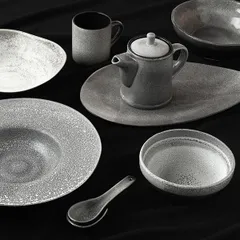 Кружка «Млечный путь» фарфор 350мл D=90,H=100,L=115мм черный,серый, изображение 3