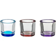 Candlestick[12pcs] glass D=65,H=60mm multi-colored