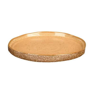 Тарелка «Эггшелл Нейчер» с бортом фарфор D=18,H=2см коричнев., изображение 2