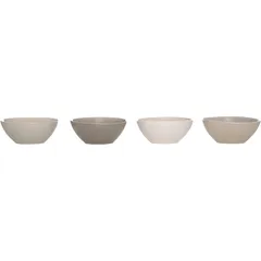 Salad bowl “Oregon” oval [4 pcs]  ceramics , H=40, L=100, B=85mm  multi-colored.