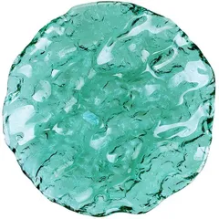 Salad bowl “Sea” glass D=24,H=4cm green.