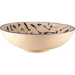 Salad bowl “Thalassios” ceramics 0.8l D=19,H=6cm beige, blue