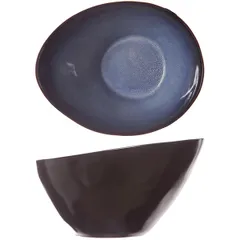 Salad bowl ceramics ,H=85,L=150,B=120mm blue,black