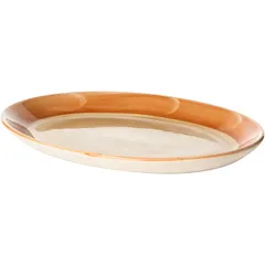 Блюдо «Паприка» овальное фарфор ,H=20,L=280,B=215мм оранжев.,бежев., изображение 2