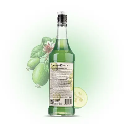 Сироп «Фейхоа» Pinch&Drop стекло 1л D=85,H=330мм зелен., Состояние товара: Новый, Вкус: Фейхоа, Материал: Стекло, Объем по данным поставщика (мл): 1000, изображение 5
