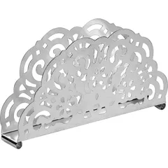 Openwork napkin holder  steel , H=84, L=156, B=21mm  silver.