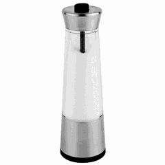 Сахарница с дозатором стекло,сталь нерж. 1л D=58,H=190,L=58,B=58мм прозр.,металлич.