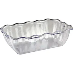 Salad bowl with wavy edges san-plastic 4l ,H=80,L=330,B=265mm transparent.