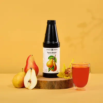 Основа для напитков «Груша-Дюшес» фруктовая Pinch&Drop 1 кг пластик D=8,H=26см, изображение 6
