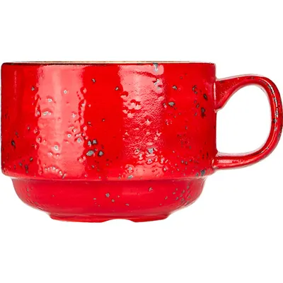 Чашка чайная «Крафт Рэд» фарфор 200мл D=8,H=6см красный, Цвет: Красный, Объем по данным поставщика (мл): 200, изображение 2